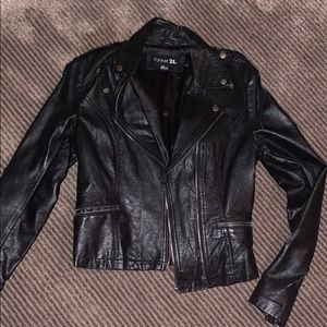faux leather jacket